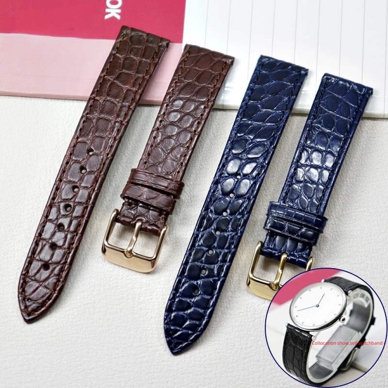 Omega Watch Speedmaster - Thin crocodile Genuine leather strap For