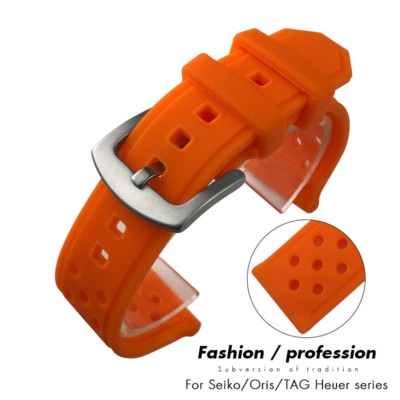 Soft Rubber Silicone Watchband - đánh giá và giá Seiko Watch 5 Sports