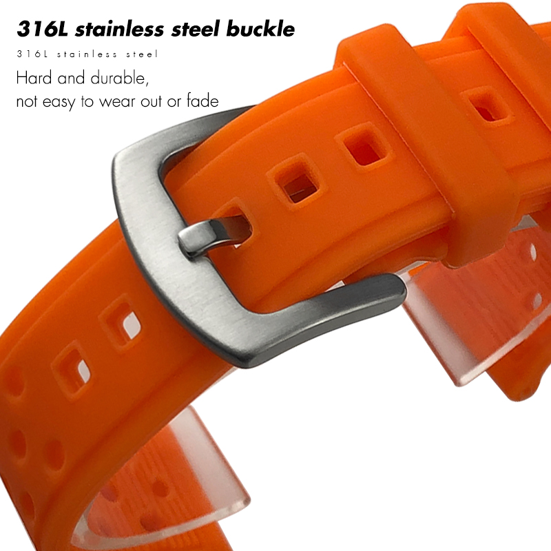Soft Rubber Silicone Watchband - đánh giá và giá Seiko Watch 5 Sports