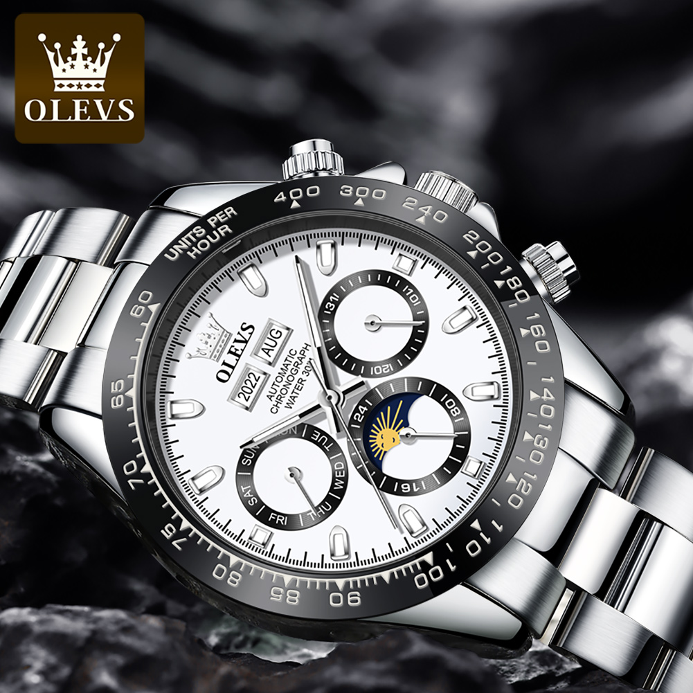 OLEVS Cao Cấp Đồng Hồ Nam Chro - đánh giá và giá Seiko Watch 5 Sports