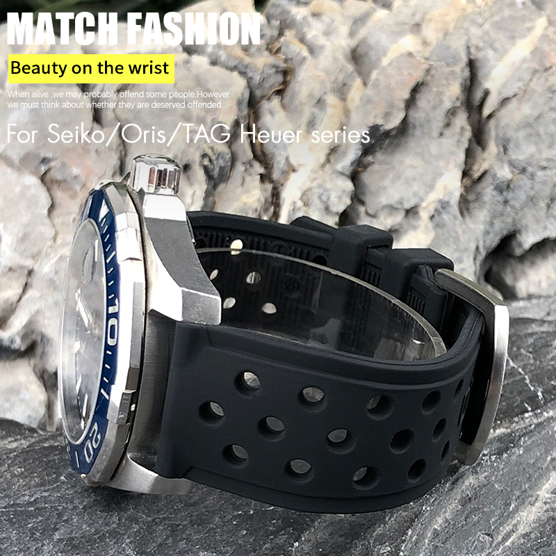 22mm 21mm 20mm Silicone Watch  - đánh giá và giá Seiko Watch 5 Sports