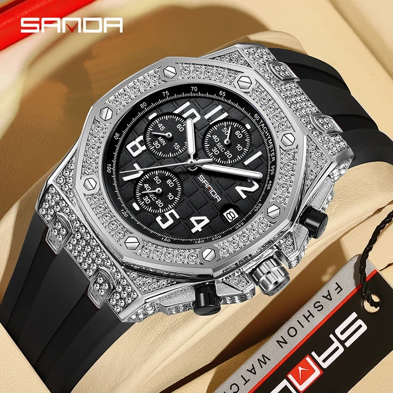 SANDA 7026 Men's Quartz Watch  - đánh giá và giá Tropic Strap Vintage
