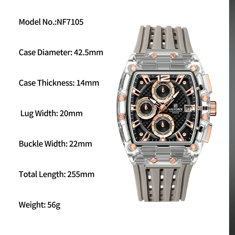 New NAVIFORCE Men's Quartz Mul - đánh giá và giá Rolex Watch Datejust