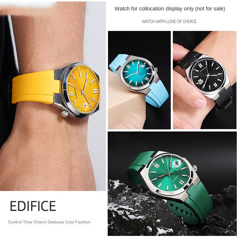 Fluoro rubber Watch Strap For  - đánh giá và giá Citizen Watch Tsuyosa