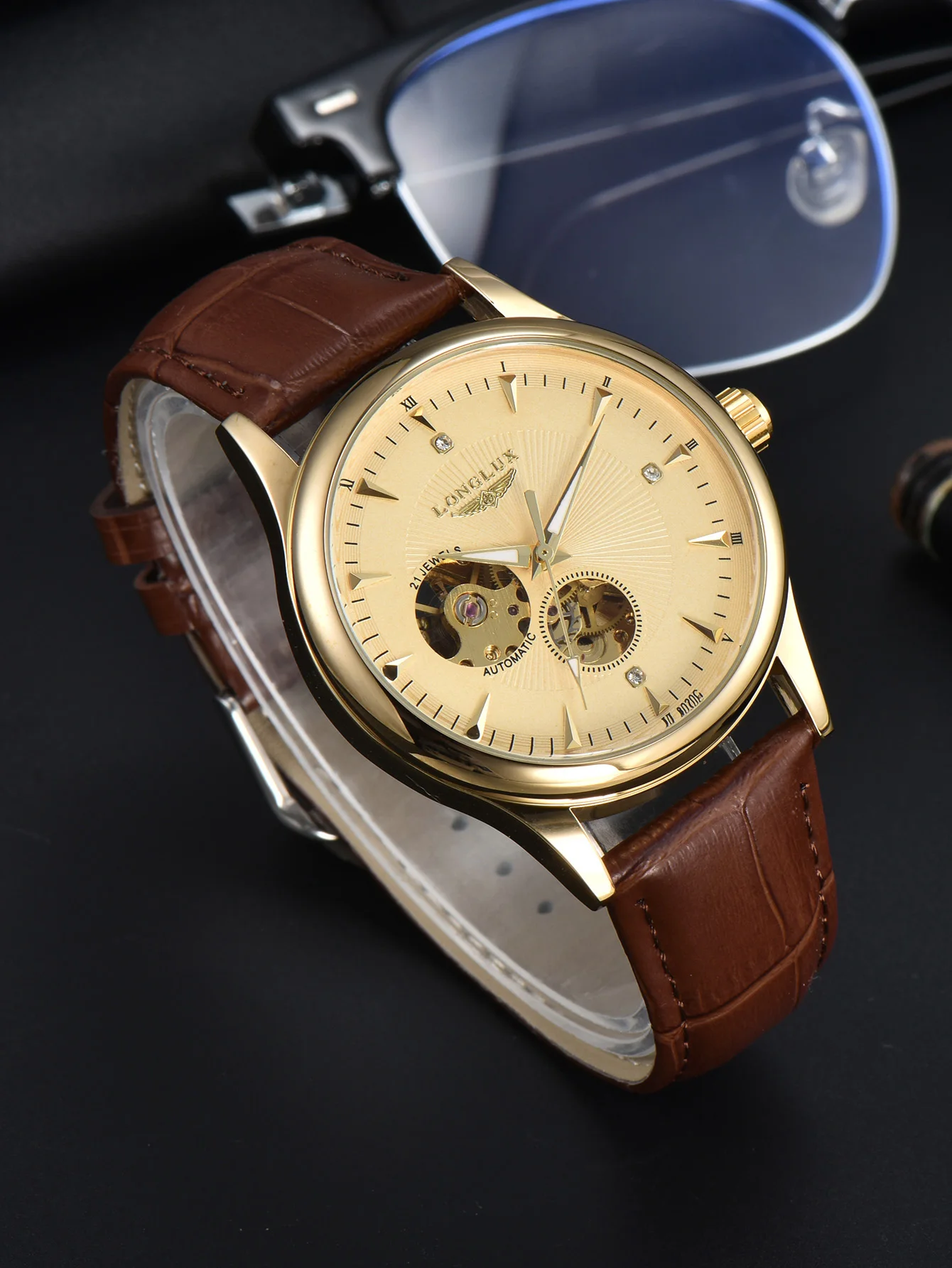 LONGLUX Automatic Watch Elegan - đánh giá và giá Seiko Watch 5 Sports